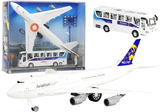 Lean Toys, zestaw Lotnisko, Samolot i Autobus Lean Toys