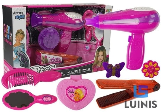 Lean Toys, zestaw piękności z akcesoriami suszarka prostownica Lean Toys