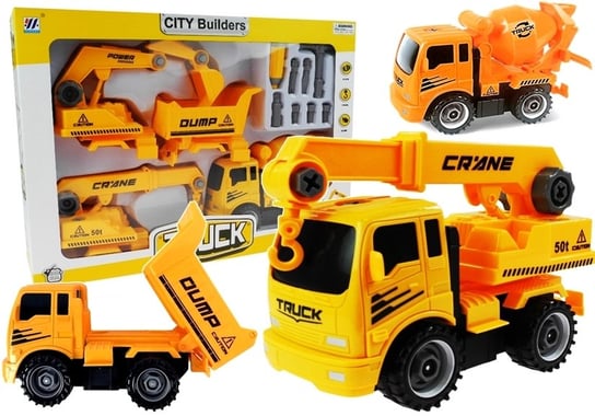 Lean Toys, zestaw pojazdów do rozkręcania Betoniarka, Wywrotka Lean Toys