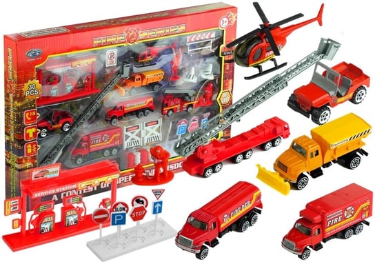 Lean Toys, zestaw pojazdów strażackich Lean Toys