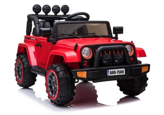 LEANToys, auto na akumulator Jeep BRD-7588, czerwony Lean Toys