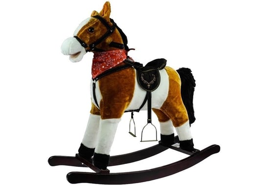 LEANToys, koń na biegunach 74cm, Jasny Brąz Lean Toys