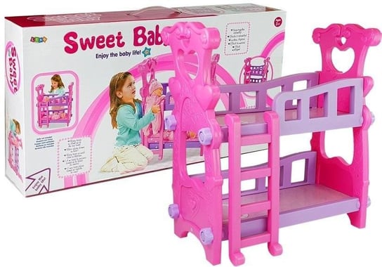 LEANToys, łóżeczko piętrowe dla lalek Lean Toys
