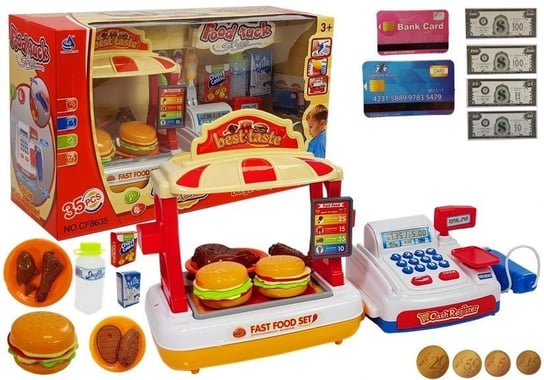 LEANToys, zabawka edukacyjna Kasa fiskalna z Fast Foodami Lean Toys