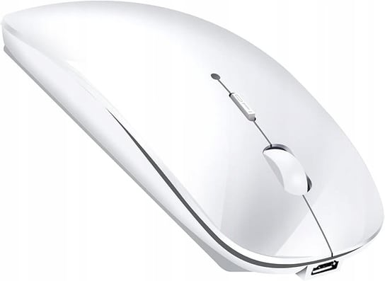 LEAPEST biała myszka bezprzewodowa 2,4G + Bluetooth, cicha, do MacBooka J4