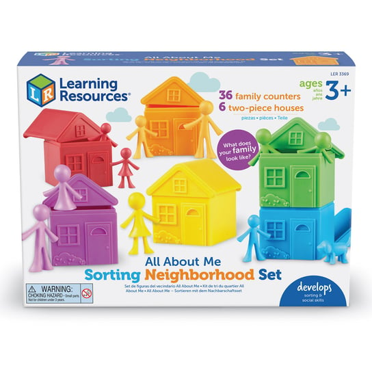 Learning Resources, sorter rodzina, Domki i Figurki, zestaw edukacyjny, 42 sztuki Learning Resources