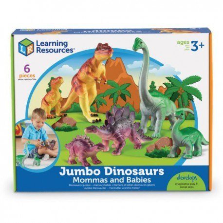 Learning Resources, Zestaw figurek kolekcjonerskich, Mamy i dzieci, Dinozaury, zestaw 6 Learning Resources