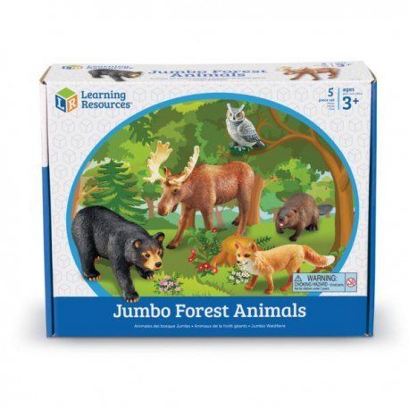 Learning Resources, Zestaw figurek kolekcjonerskich, Zwierzęta leśne, 5 szt. Learning Resources