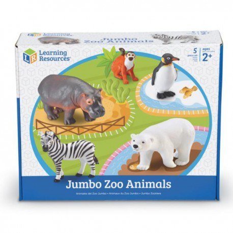 Learning Resources, Zestaw figurek kolekcjonerskich, Zwierzęta w zoo, 5 szt. Learning Resources
