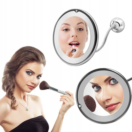 LED Makeup Mirror, Lusterko led na ścianę do makijażu 10xzoom hd17 LED Makeup Mirror