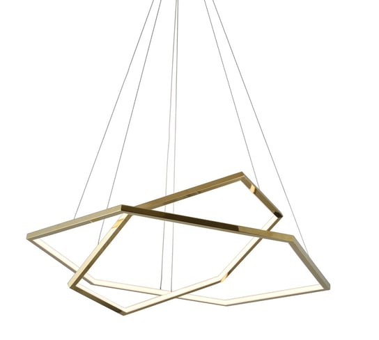 LED ring - Hexagon double gold - żyrandol 80cm sześciokąt złoty Iluminar