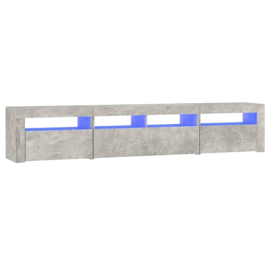 LED TV Cabinet 210x35x40 cm Concrete Grey Zakito Europe