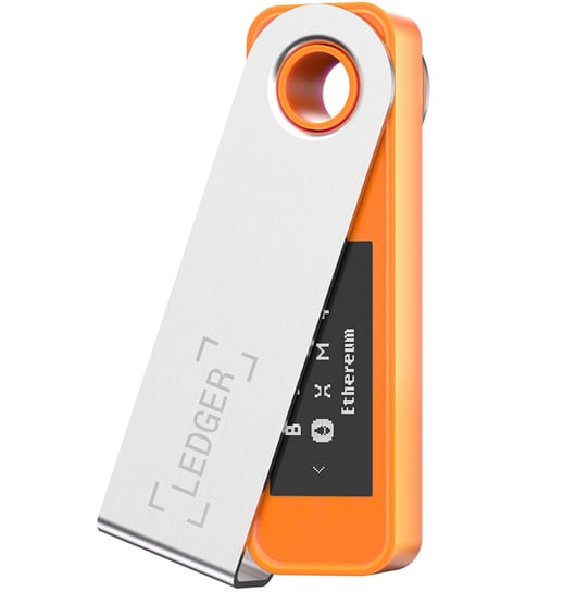 Ledger Nano S Plus Pomarańczowy, Portfel Dla Kryptowalut Bitcoin Ethereum Ledger