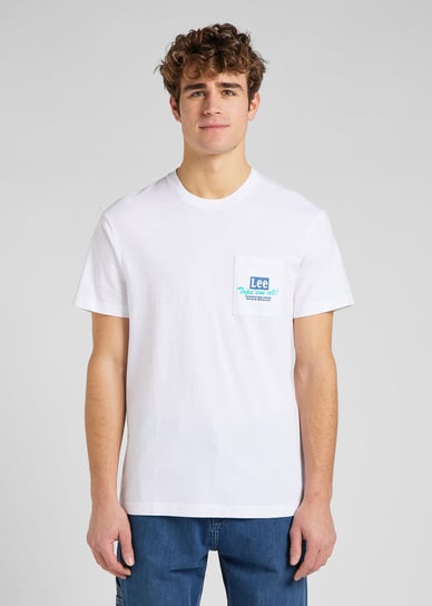 Lee Best Choice Tee Męski T-Shirt Koszulka Logo Nadruk Bright White L65Gfelj-2Xl Inna marka