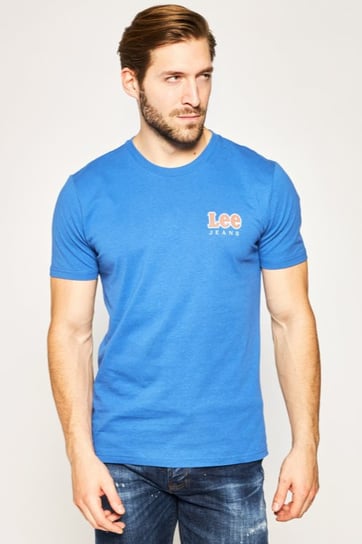 Lee Chest Logo Tee Męski T-Shirt Summer Blue L64Rfenj-M Inna marka