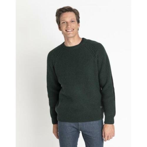 Lee Chunky Crew Neck Dk Męski Sweter Klasyczny Bottle Green L83Klnbb-L LEE