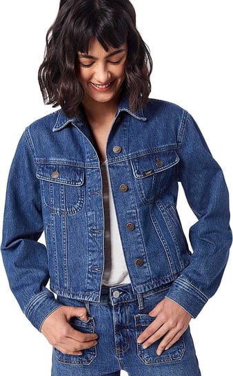 Lee Cropped Rider Jacket Damska Kurtka Jeansowa Tic L54Cggez-S LEE