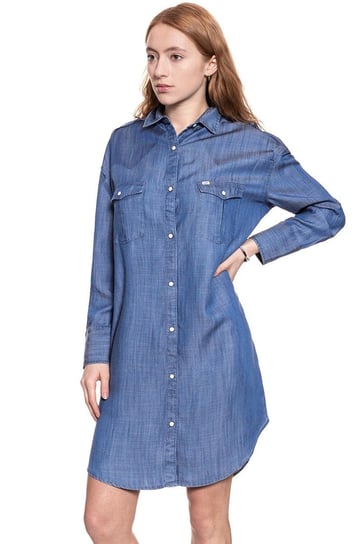 Lee, Koszula męska, Shirt Dress Bleached Denim L50Ukres, rozmiar XS LEE