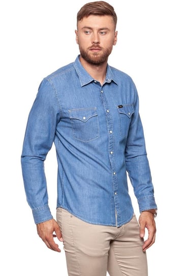 Lee, Koszula męska, Western Shirt Washed Blue L644Bilr, rozmiar M LEE