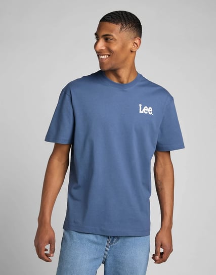 Lee Logo Loose Tee Męska Koszulka T-Shirt Logo Marine L68Zfq54-5Xl Inna marka