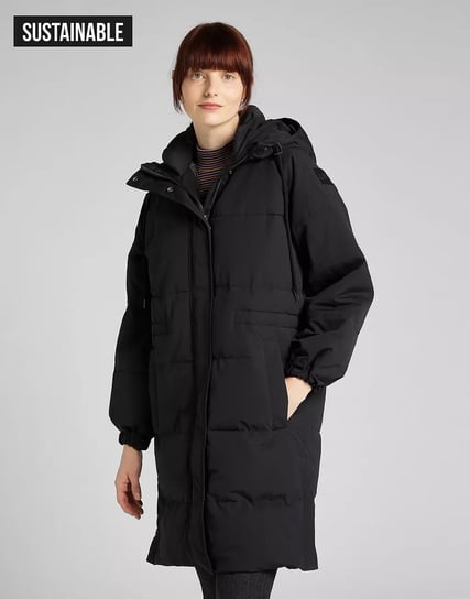 Lee Long Puffer Damska Kurtka Zimowa Black L56Ixw01-M LEE