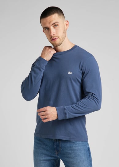 Lee Ls Patch Logo Tee Męski Longsleeve Męska Koszulka Z Długim Rękawem Logo Marine L69Mfq54-L Inna marka