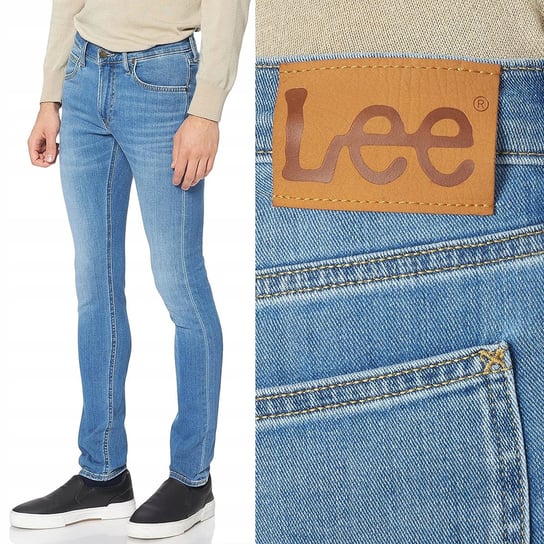 Lee LUKE SLIM TAPERED Light Ray RURKI BLUE ORGANIC DżINS W36 L32 LEE