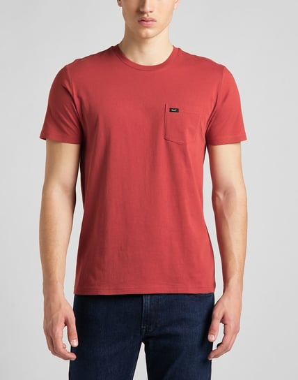 Lee Pocket Tee Męski T-Shirt Red Ochre L63Jfqoe-M Inna marka