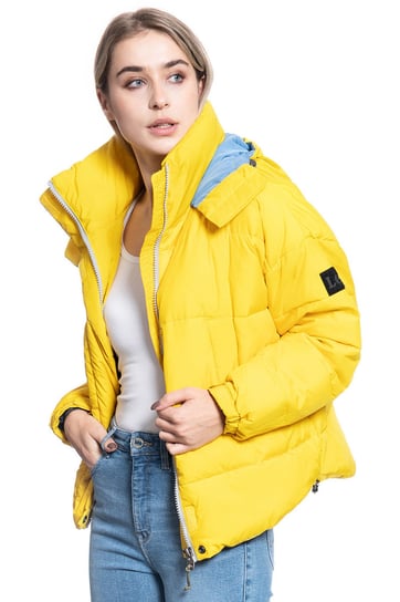 Lee Puffer Jacket Damska Kurtka Zimowa Lemon Zest L56Vummm -L LEE