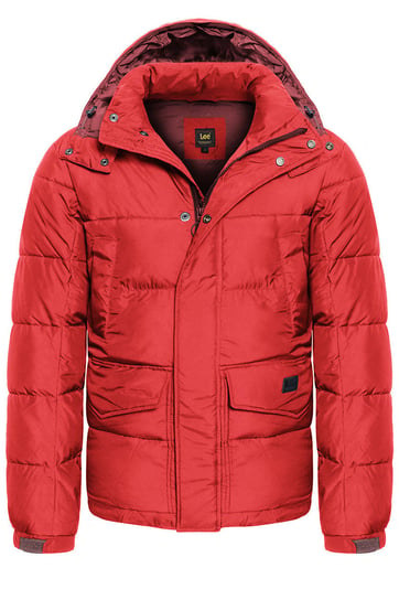 Lee Puffer Jacket Męska Kurtka Zimowa Warp Red L87Xumkg-L LEE