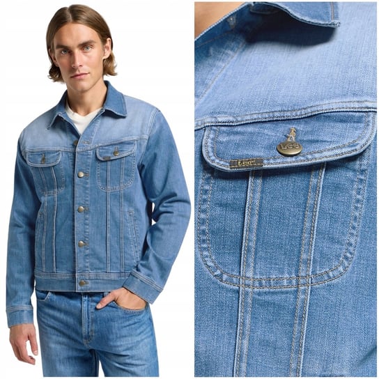 Lee RIDER JACKET Worn Indigo DżINS klasyczna kurtka katana jeansowa ...