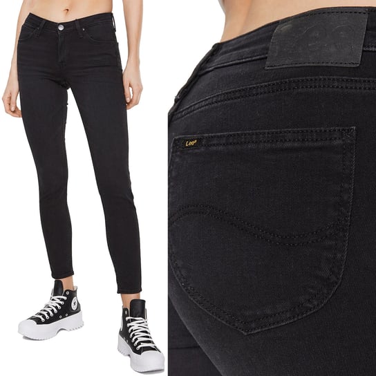 Lee SCARLETT SKINNY Midnight SZARE DżINSOWE RURKI W27 L33 LEE