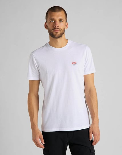 Lee Small Seasonal Logo Męski T-Shirt Regular Fit White L62Lfq12-M Inna marka