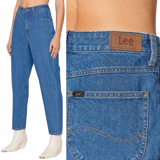 Lee STELLA TAPERED WYSOKI STAN MOM JEANS W27 L31 LEE