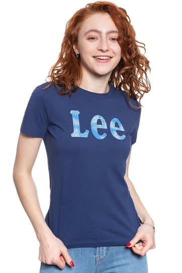 Lee T Shirt Damski Slim Logo Tee Blueprint L43Kehlh-S LEE