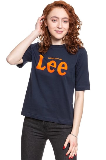 Lee T Shirt Damski Tee Midnight Navy L43Raima-Xs LEE