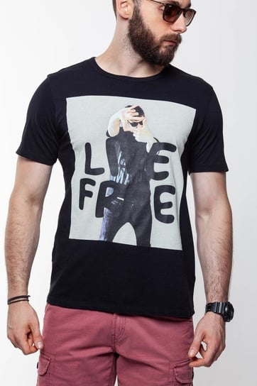 Lee, T-shirt męski, Photo Tee Black L60Qep01, rozmiar M LEE