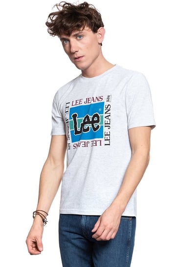 Lee T Shirt Retro Logo Tee Sharp Grey Mele L60Yfe03-S Inna marka