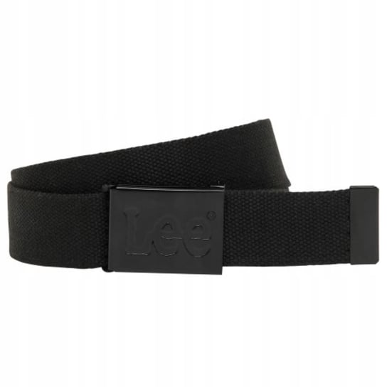 Lee WEBBING BELT Black CZARNY PASEK PEŁNA KLAMRA Z LOGO Rozm. 90 cm LEE