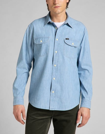 Lee Worker Shirt Męska Koszula Jeansowa Vintage Indigo L68Hnssr-S LEE