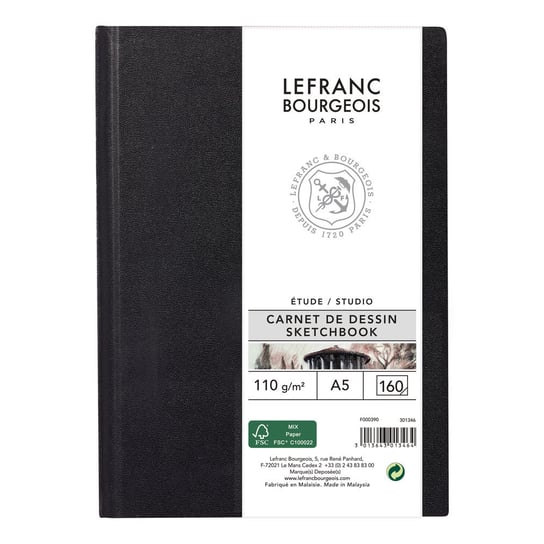 Lefranc & Bourgeois, szkicownik szyty, 110 Gg, Format A5 LEFRANC & BOURGEOIS