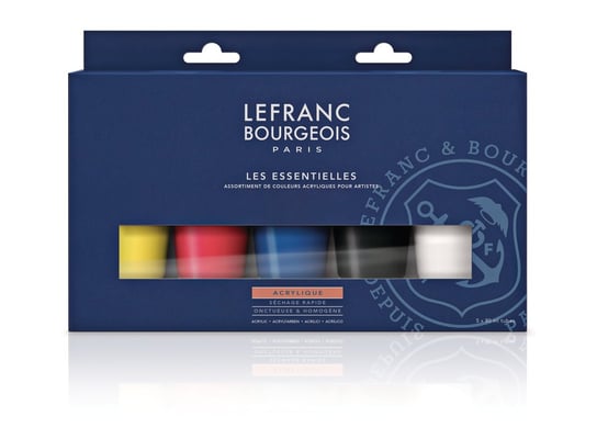 Lefranc & Bourgeois, zestaw farb akrylowych Fine 5X80ml LEFRANC & BOURGEOIS