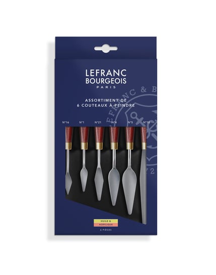 Lefranc & Bourgeois, zestaw szpachli malarskich ze stali szlachetnej 6 szt. LEFRANC & BOURGEOIS