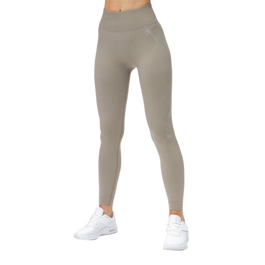 Legginsy bezszwowe damskie STRONG POINT Shape & Comfort Push Up beżowe 1139 XS-S STRONG POINT