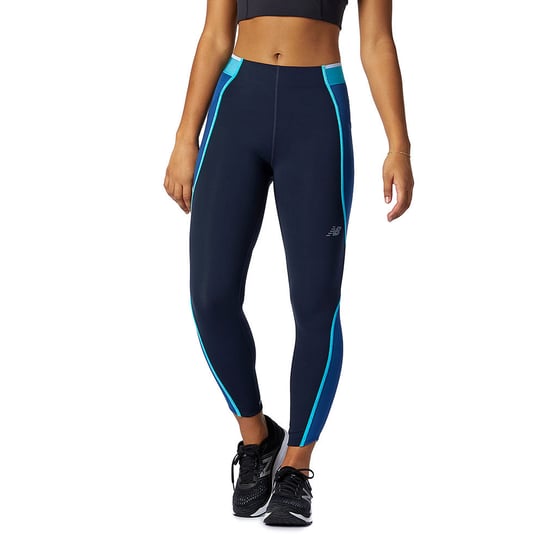 Legginsy New Balance Q Speed Fuel Novelty 7/8 Tight W Granatowo-Niebieskie (WP03269CNB) New Balance