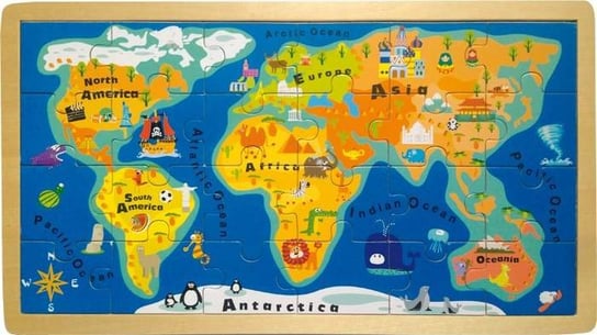 Legler, puzzle Mapa świata Legler