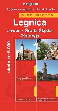 Legnica, Jawor, Złotoryja, Środa Śląska. Plan miasta 1:15 000 Opracowanie zbiorowe