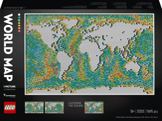 LEGO Art, klocki, Mapa świata, 31203 LEGO
