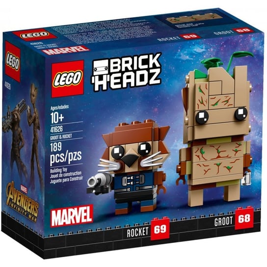 LEGO BrickHeadz, klocki Groot i Rocket, 41626 LEGO