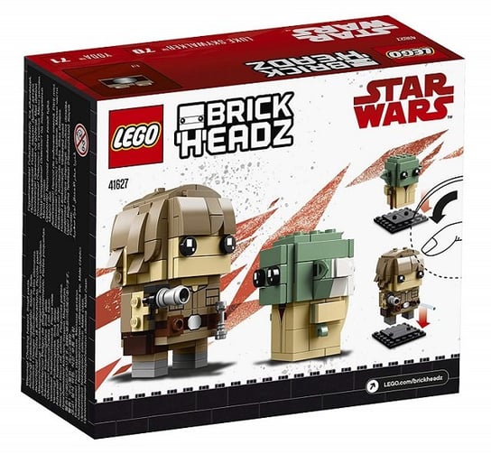 LEGO BrickHeadz, klocki Luke Skywalker i Yoda, 41627 LEGO